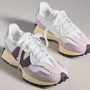 New Balance 327 Unisex W7 / M5.5 Leather Casual Sneaker Shoes Leather White Pink